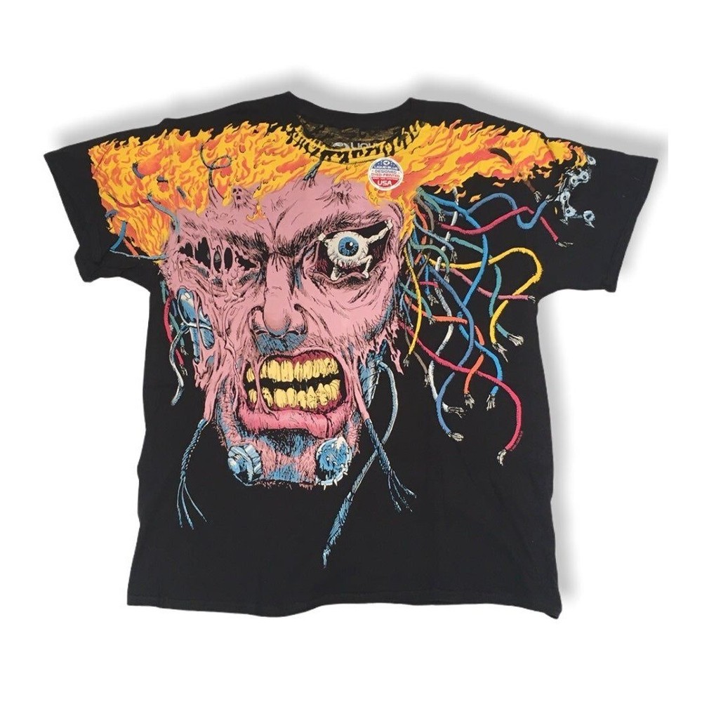 Wolverine X-Men Overload Weapon X Marvel Comics Liquid Blue Men’s T-Shirt