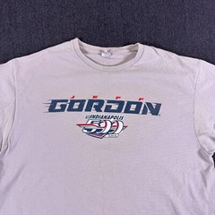 Delta Pro Weight Mens White Jeff Gordon 99th Indianapolis 500 T-Shirt Size Large