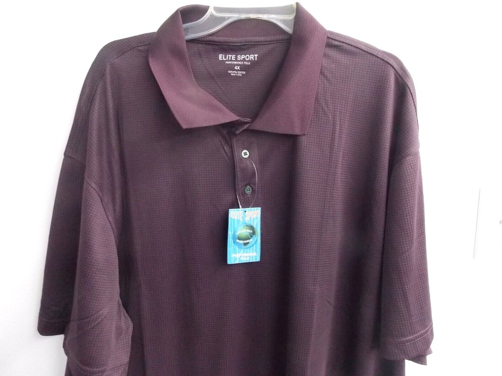 Falcon Bay Men’s Performance Polo, Bordeaux, Size M-8X Big and Tall Men’s Shirts