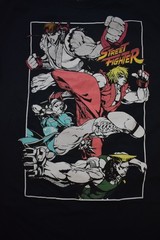 Street Fighter Mens Retro Arcade Game Ryu,Ken,Chun-Li Black Shirt New S, M, 3XL