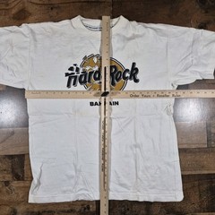 Vintage 90s Hard Rock Rugby World Cup Shirt Mens Medium White 1999 Bahrain