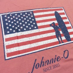 JOHNNIE-O Mens 2XL XXL T SHIRT AMERICAN DREAM BANDANA RED PINK DALE 2.0 GOLF USA