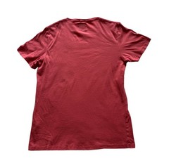 Abercrombie & Fitch Mens T-Shirt M Red Cotton Crewneck Moose Logo Casual Tee
