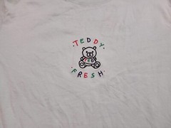 Teddy Fresh Shirt Mens Large Blue Streetwear Embroidered Bear Logo Tee Casual