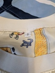 VTG 90s Babar The Elephant TV Show All Over Print Silky Polyester T-Shirt S