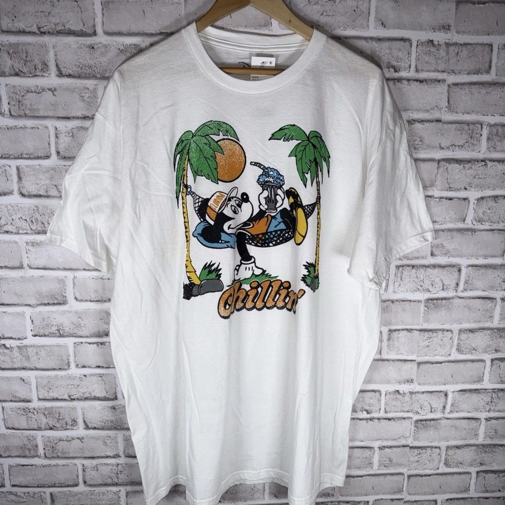 Disney Vintage Mickey Mouse Florida Chillin T Shirt Size XXL 2XL Rare NWT