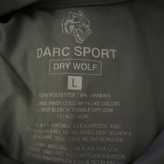 Darc Sport Dry Wolf Men’s L Gray Gridiron Raglan Graphic Crew Neck T-Shirt