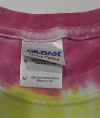 New Tie Dye Men’s Medium T-Shirt Pink Yellow Multicolor Swirl Spiral