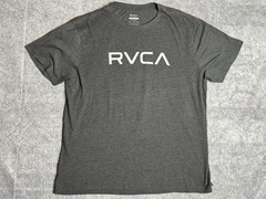 RVCA Logo T-Shirt Gray Vintage Dye Men’s XXL Slim Fit