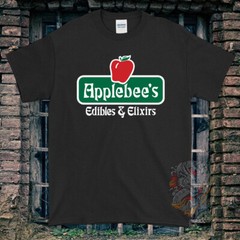 Black/White/Gray/Navy T-Shirt Applebee’s Made In USA Size S to 5XL
