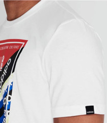 Adidas Men’s Slogan Graphic Tee T-Shirt Size: (XL) White/Multi Color Crew Neck