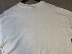 Vintage Single Stitch Flocked Winter Farm Scene Graphic T Shirt XL USA Rare