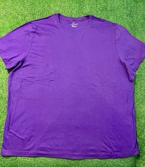 Nike Standard Fit Purple Big And Tall Plain Blank Irregular T Shirt Size 4XL