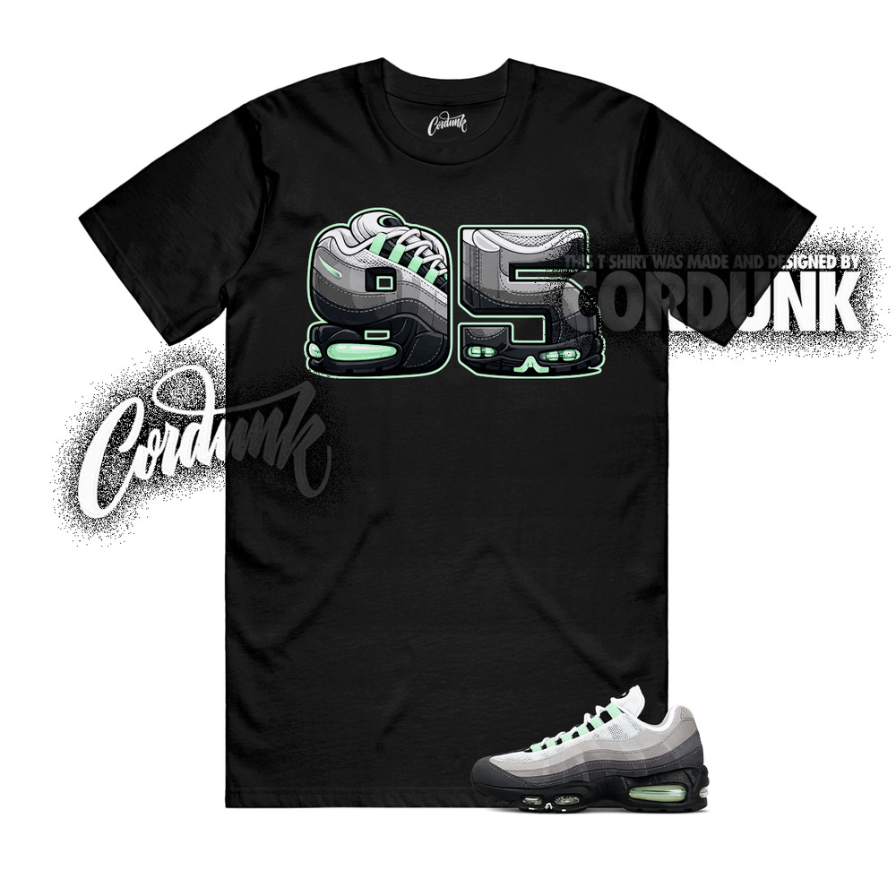 Air Max 95 Fresh Mint OG Big Bubble Green Foam Grey T Shirt Match V3