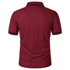 New Men’s Short Sleeve Polo Shirts Solid Color Casual T-shirt Summer Trendy