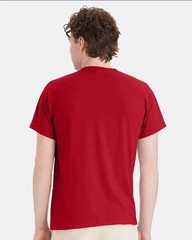 Hanes 5170 5XL EcoSmart Crewneck Short Sleeve Tee Pit to Pit 31″ Deep Red