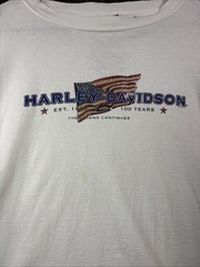 Vintage Y2K Harley Davidson Shirt Mens XL 100 Years Anniversary Long Sleeve*241*