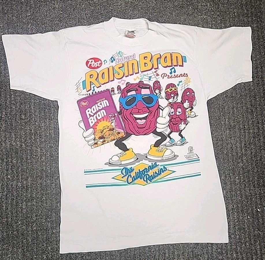 Vintage 80s California Raisins Grapevine Spike Time Men’s Medium White T-Shirt
