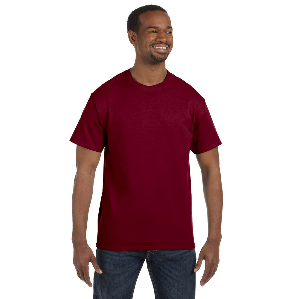 Gildan G500 Adult Heavy Cotton T-Shirt, Garnet, M, Pack Of 5, Mens T-Shirts
