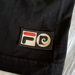 FILA x Pierre Cardin Men’s L Black Graphic Logo Crew Neck Knit T-Shirt SS
