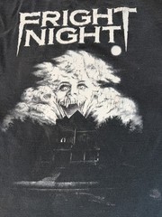 Fright Night Horror T Shirt Large Faded Black Cracked Graphic Made In Mexico