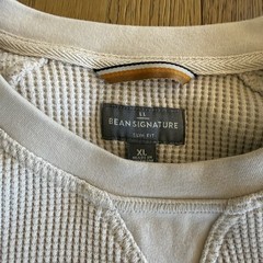 LL Bean Signature Waffle Knit Thermal Crewneck Heavyweight 100% Cotton