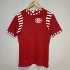 True Vintage 50s/60s Cotton Motorcycle flock Sportex Red / Striped Lido Rare Tee