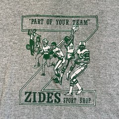Vintage 1970s Russell Athletic Gold Label Zides Sports Ringer T-Shirt Green – L