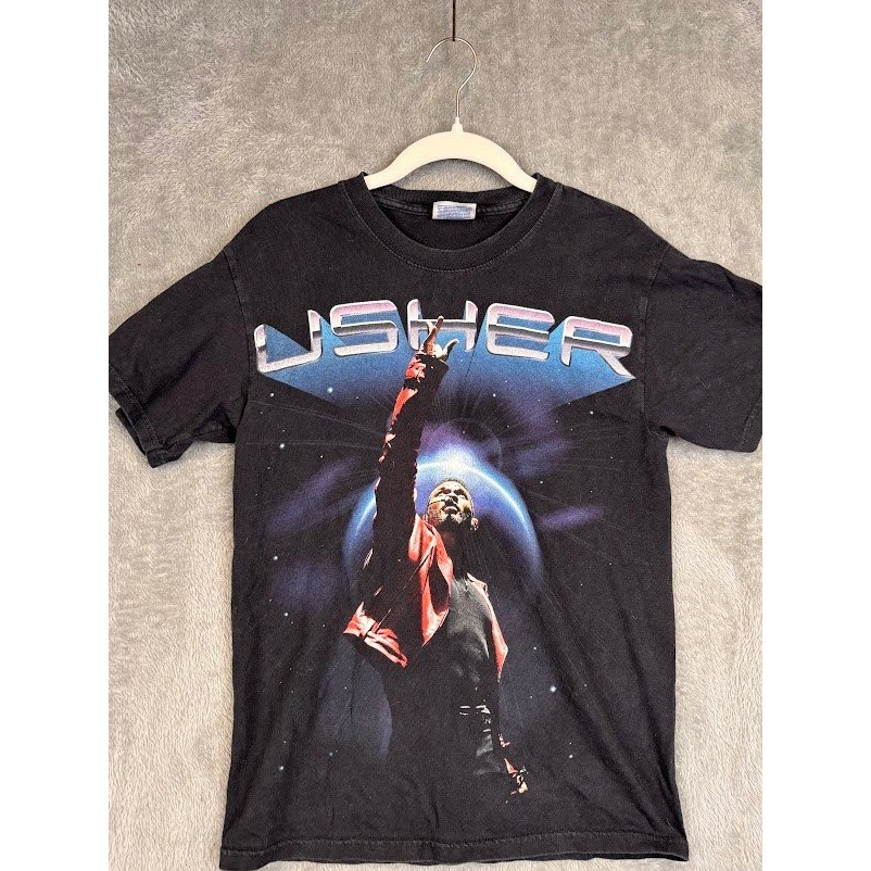 Usher OMG Tour 2011 T Shirt Black Adult Size S Concert Merch Hanes Heavyweight