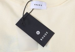 Men Women RHUDE Print Letter People Cotton Short Sleeve POLO Loose T-Shirt S-2XL
