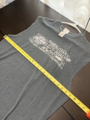 Harley Davidson Mens XL Gray Sleeveless T Shirt Work Sucks Lets Ride Biker Tee