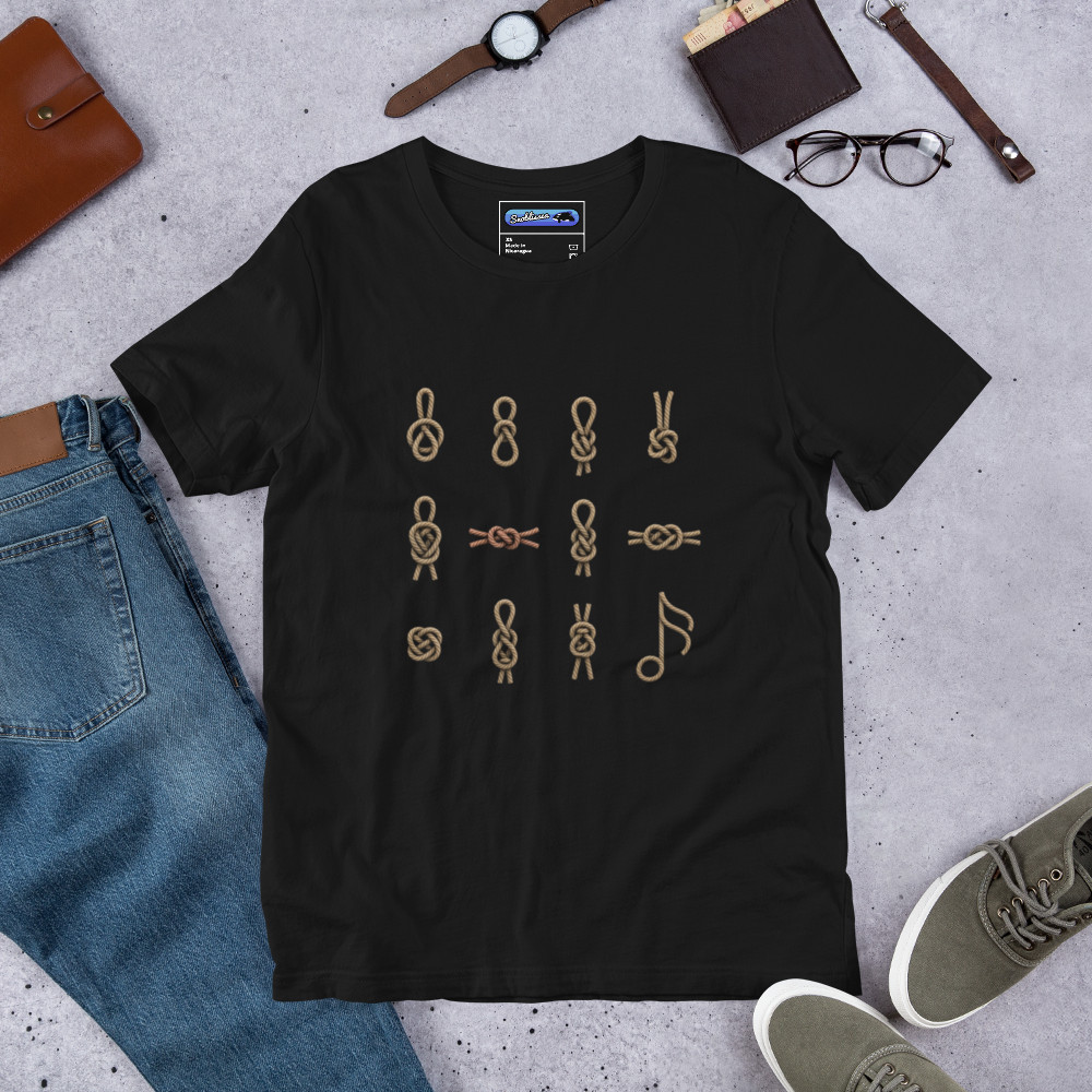 Unique Knot Collection T-Shirt – Artistic Rope Design Graphic Tee