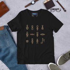 Unique Knot Collection T-Shirt – Artistic Rope Design Graphic Tee