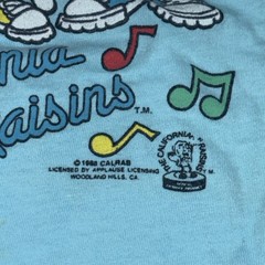 VINTAGE 80s The California Raisins Tee Men Large Blues Music 1988 Single Stitch