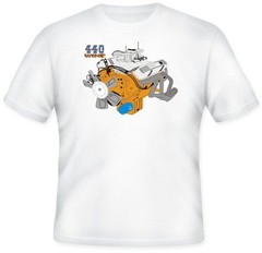 MOPAR Dodge Plymouth Cuda 440 Sixpack White Hanes T Shirt (2XL or 3XL)