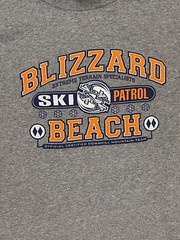 VTG WDW Disney Blizzard Beach Ski Patrol Mens 2XL Grey Long Sleeves Shirt