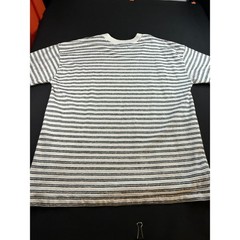 AllSaints London Striped Textured Logo T-Shirt Mens Medium White Black Slub Tee