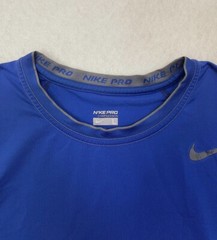 Nike Pro Dri-Fit Mens Athletic T-Shirt Sz. Large Short Sleeve Solid Blue