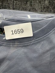 Greg Norman T Shirt Mens Large Gray Side Slit Cotton Crewneck Shark Logo Casual