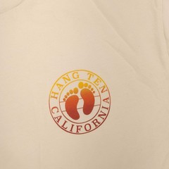 Hang Ten Casual Short Sleeve Crew Neck T-Shirt Mens Size Medium M Off White
