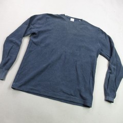 Aspesi Shirt Mens 50 Long Sleeve Crew Neck Blue Lightweight Casual Outdoors
