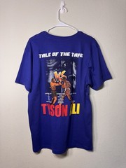 Men’s M Blue Cotton Crew Neck Short Sleeve Double-Sided Tyson vs Ali T-Shirt
