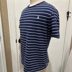 Mens XLTG Polo Ralph Lauren Plain Striped T/Tee Shirt Crewneck Short Sleeve