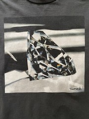 Diamond Supply Company T-Shirt Logo Medium Gray Skate Distressed Gem