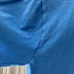 High Cotton MENS SS Cotton Blue T Shirt Front Pocket SZ Medium FLAW