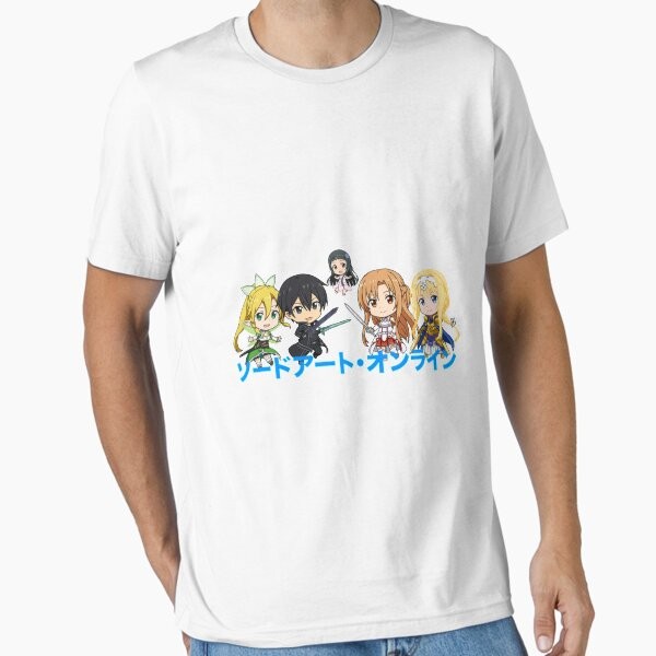 Blue Text Sword Art T-SHIRT Unisex#14
