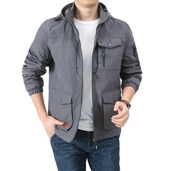Men’s new multi pocket waterproof quick drying casual outdoor jacket
