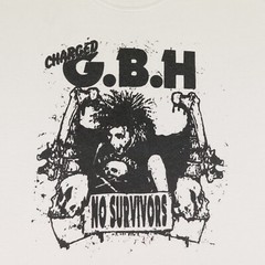 Vintage Charged GBH Shirt Mens Large White No Survivors Punk Rock Band Tee Y2K ^