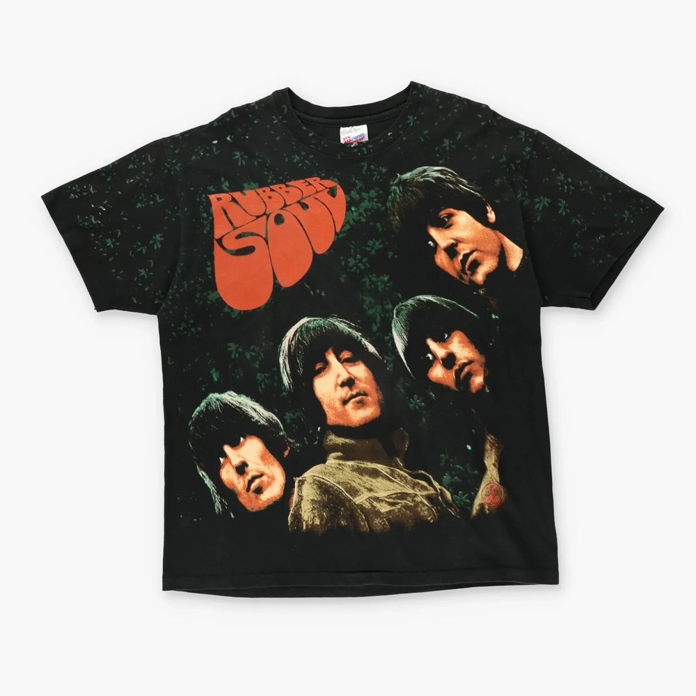 Vintage The Beatles ‘Rubber Soul’ 90s AOP RARE T-Shirt USA Made (XL)