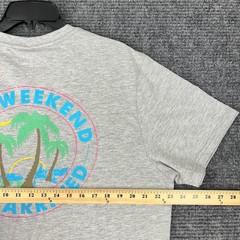Chubbies Mens XL Grey Palm Tree Graphic T Shirt The Weekend Has Arrived